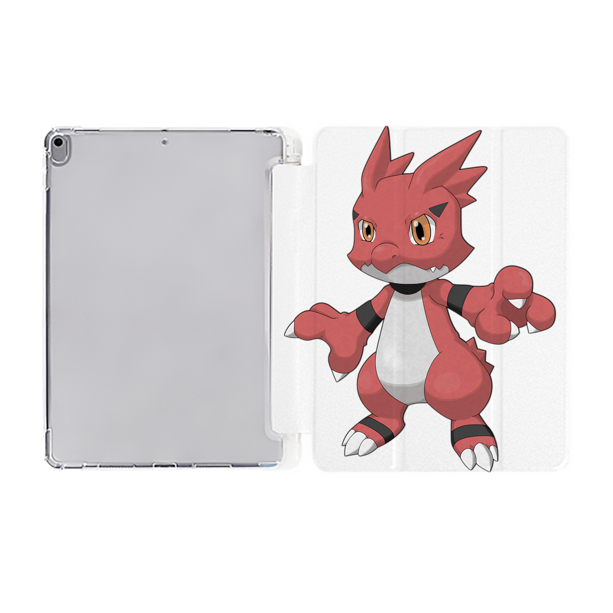 （画像用） Digimon デジタルモンスター/デジモン IPad ケース ペン収納付き 三つ折りスタンド PUレザー×シリコン 対応機種9.5/10.5/10.9インチ